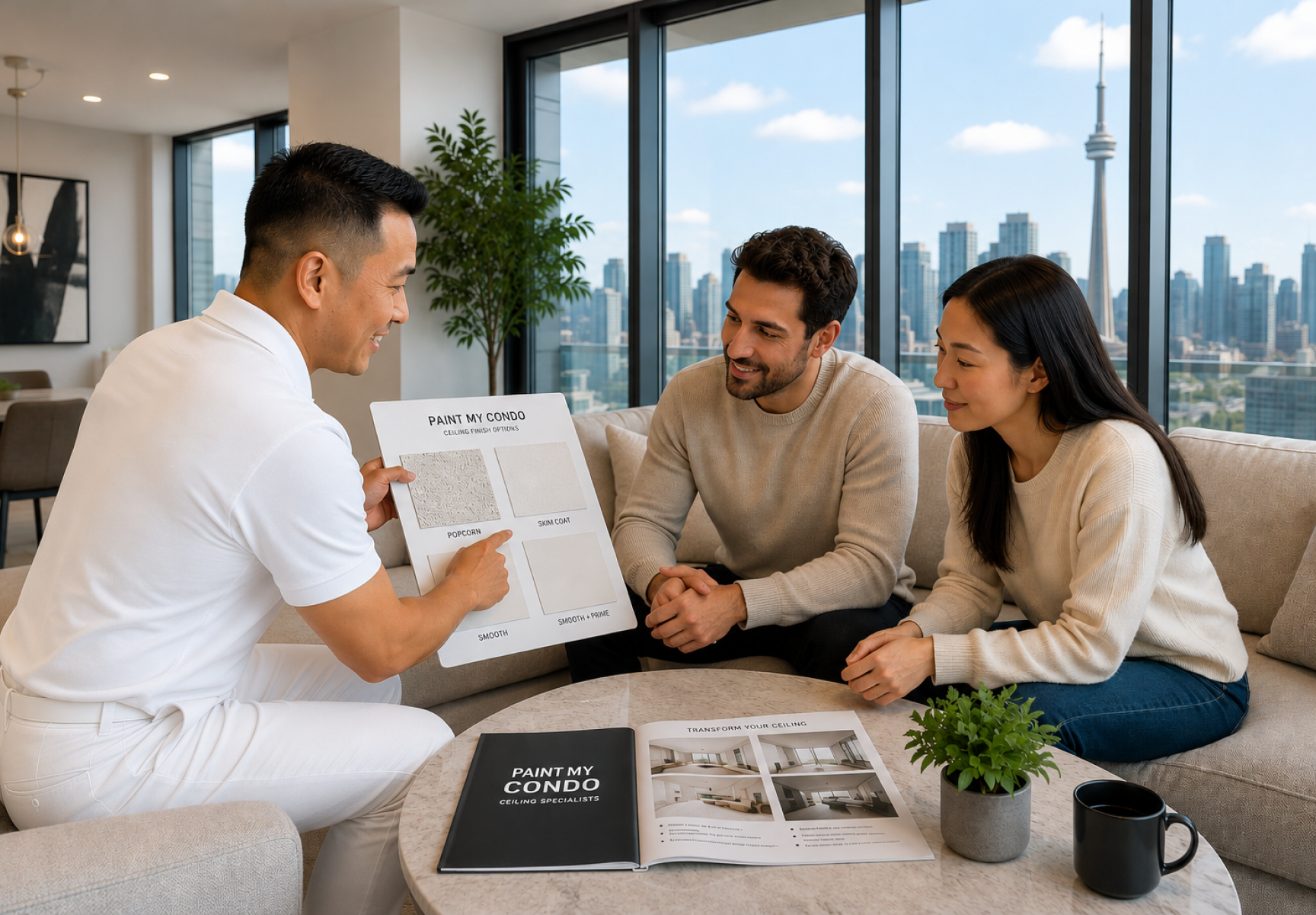 Paint My Condo Toronto popcorn ceiling removal consultation
